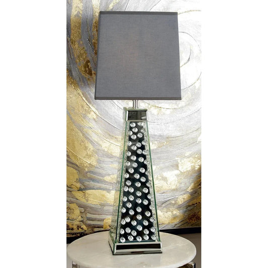 Silver Glass Glam Table Lamp 29 x 10 x 10