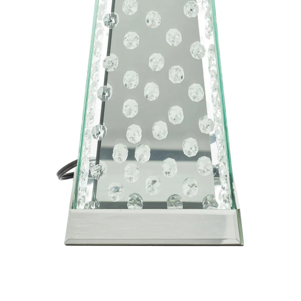 Silver Glass Glam Table Lamp 29 x 10 x 10