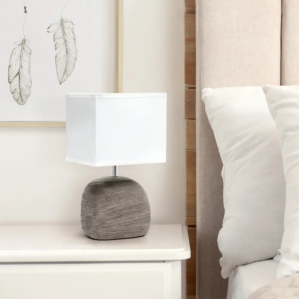 Simple Designs Bedrock Ceramic Table Lamp