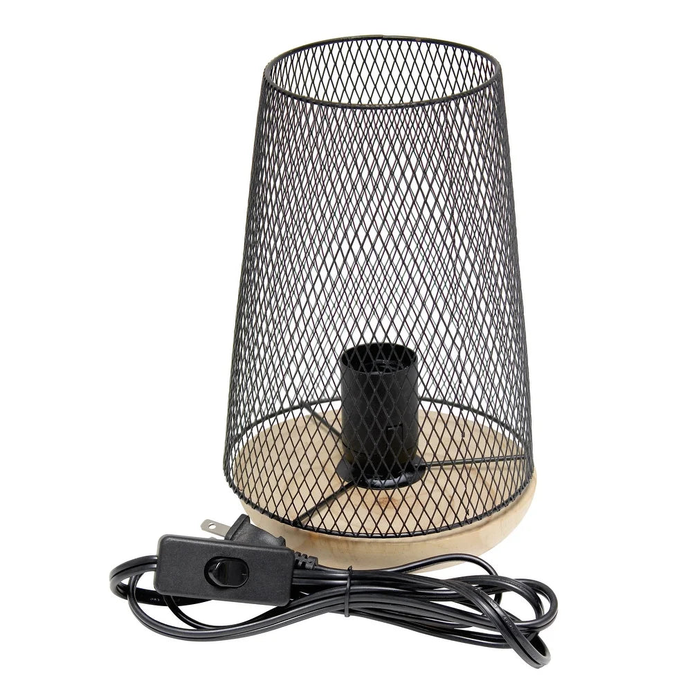 Simple Designs Wired Mesh Uplight Table Lamp