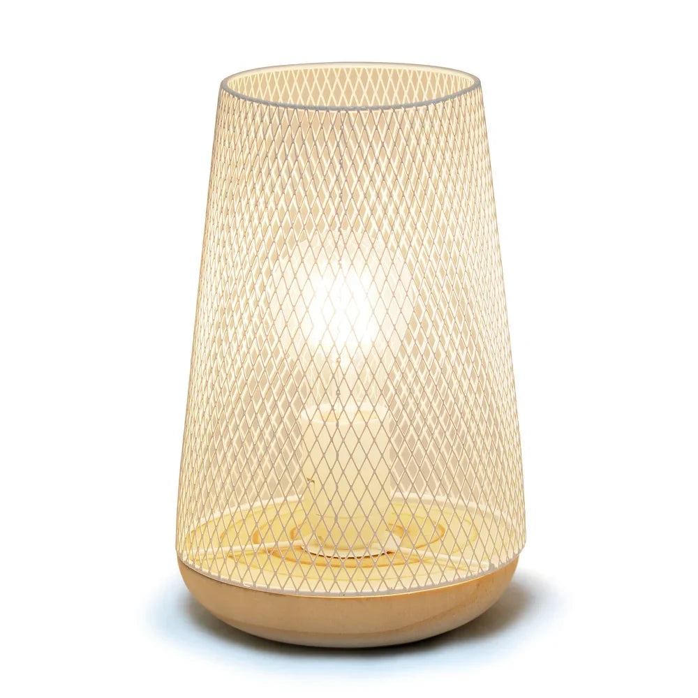 Simple Designs Wired Mesh Uplight Table Lamp