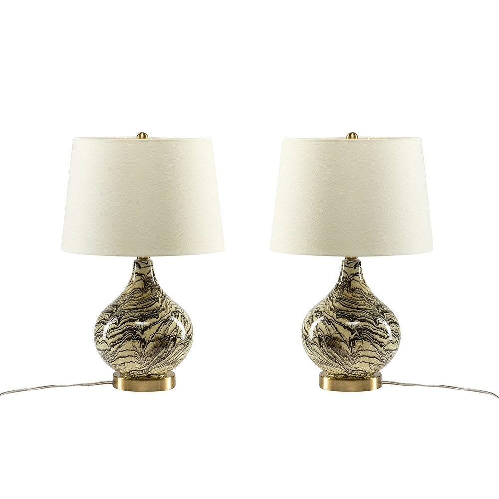 Sirsukh 20" Table Lamp with Linen Shade Set of 2