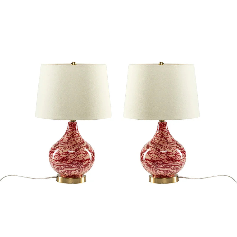 Sirsukh 20" Table Lamp with Linen Shade Set of 2