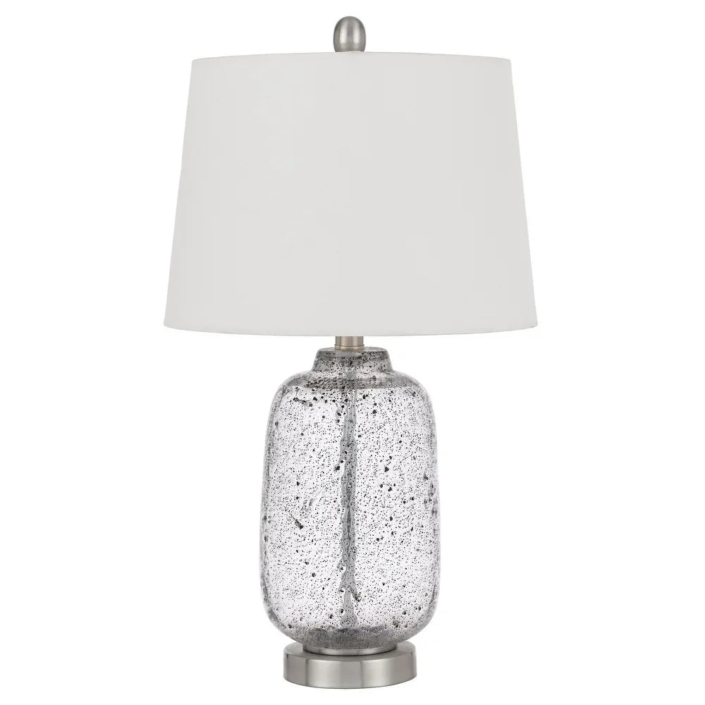 Solaro distressed glass table lamp with hardback taper drum shade - One Size