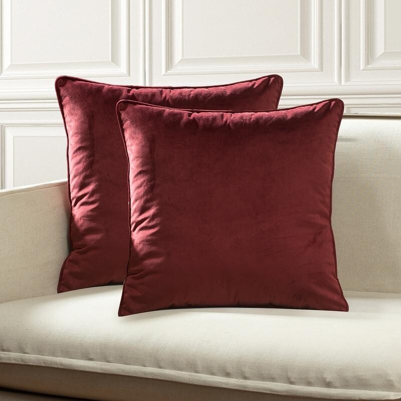 Gracewood Hollow Osmanagic Velvet Pillow Covers (Set of 2)