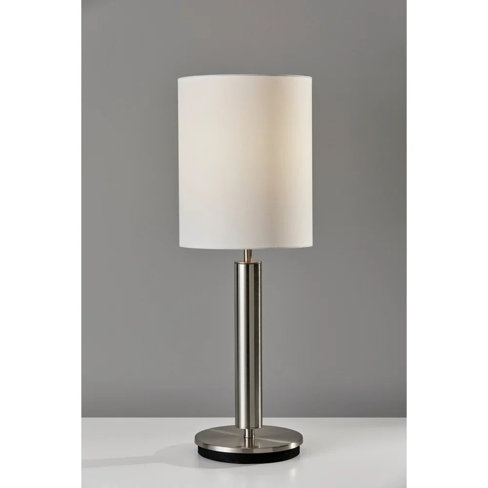 Strick & Bolton Daniela Satin Steel Table Lamp