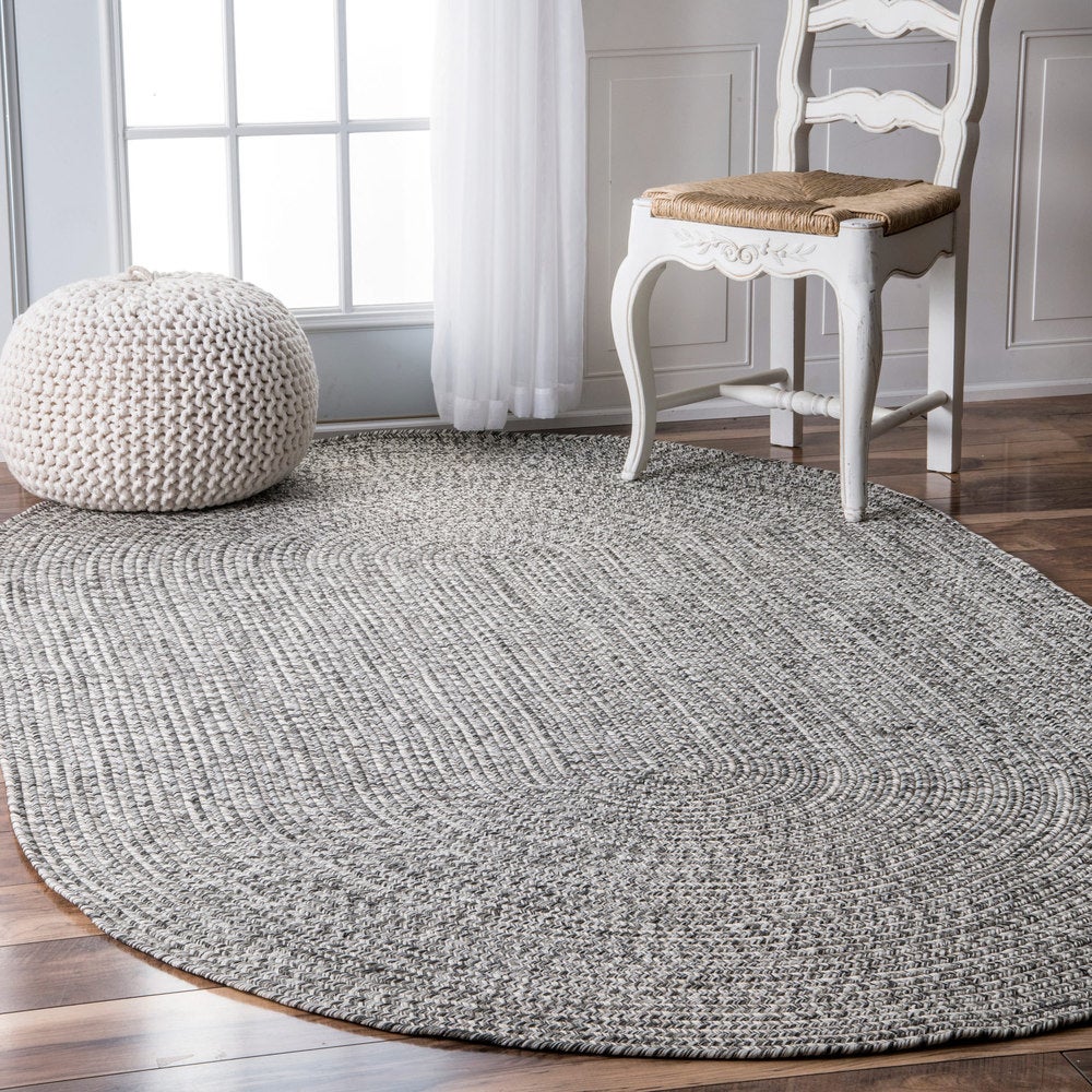 Braided Handmade Grey Indoor/Outdoor Soft Area Rug