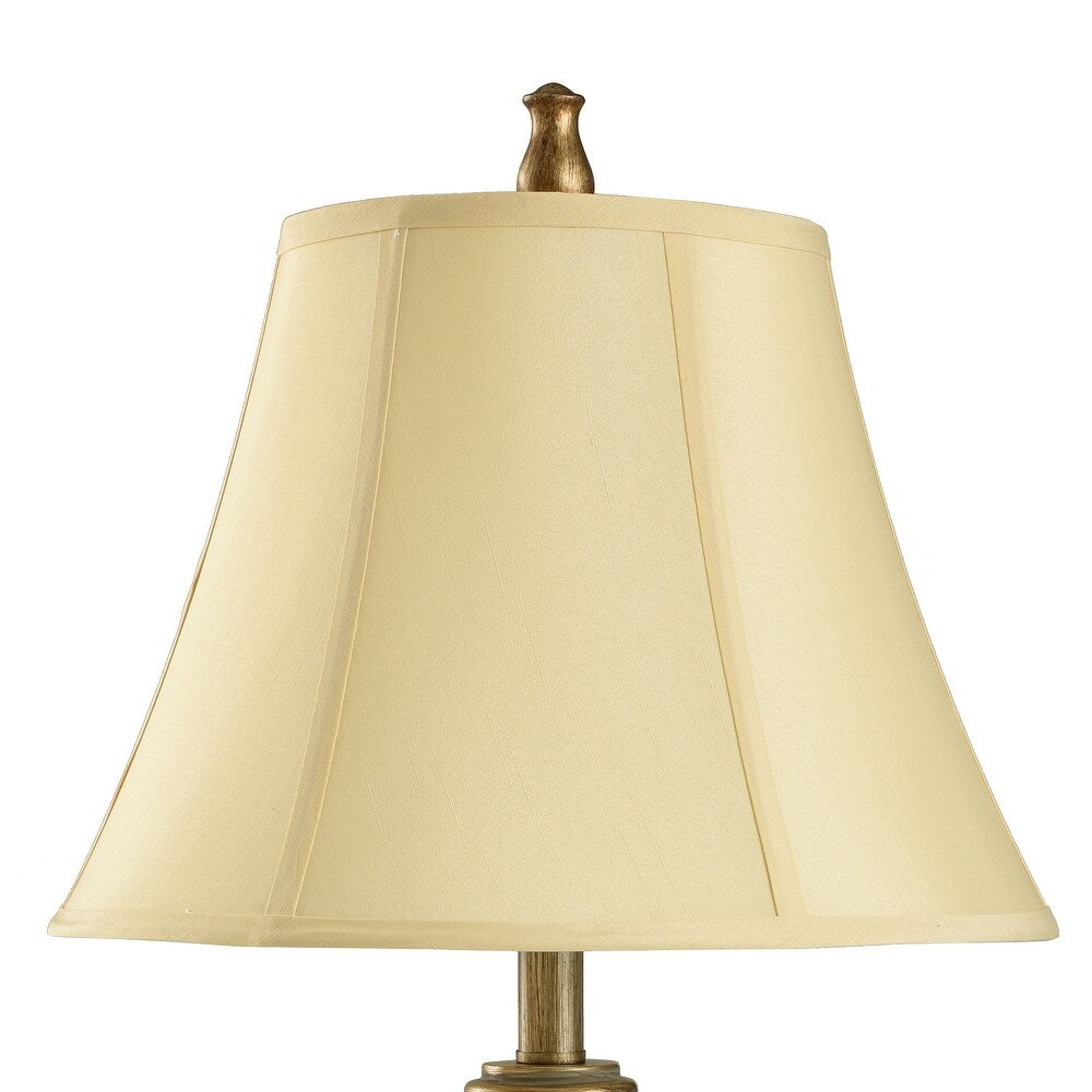 StyleCraft Bronze Gamet Table Lamp - Taupe Fabric Shade