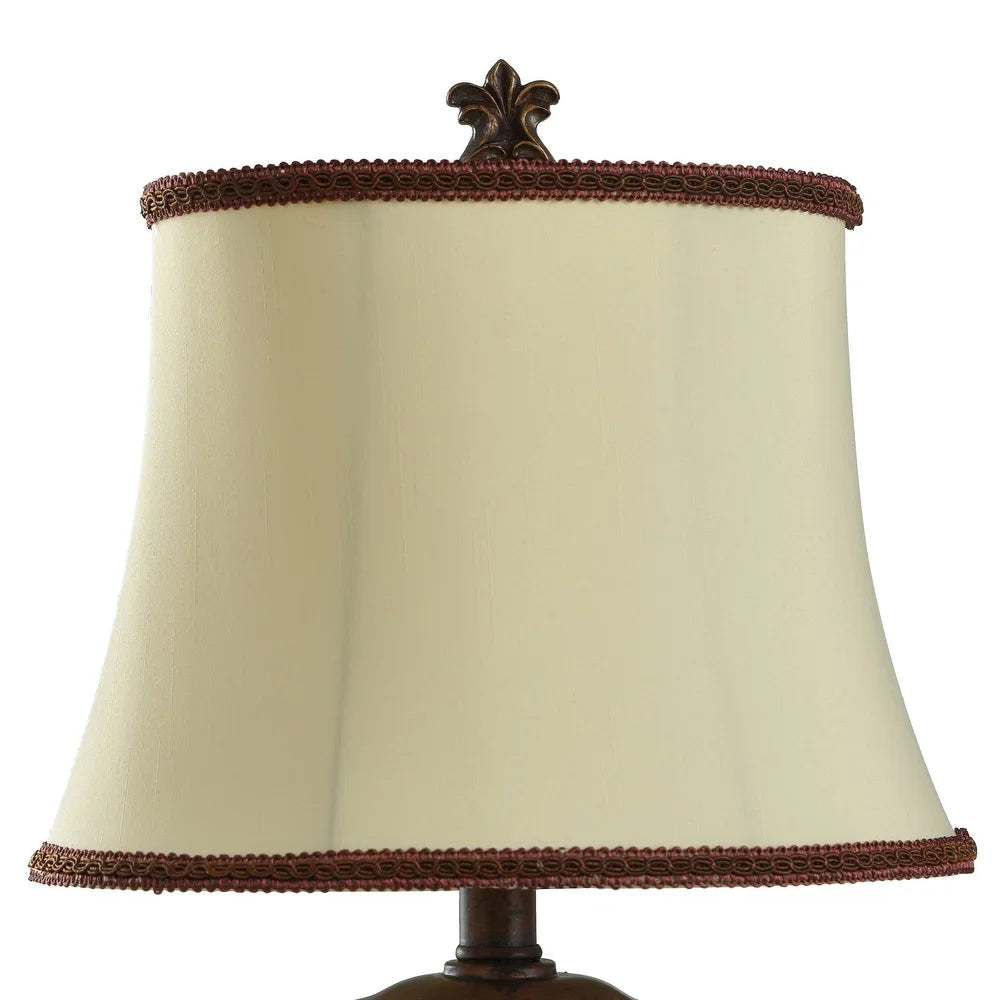 StyleCraft Bronze Maximus Table Lamp with Bronze Trim and Soutache