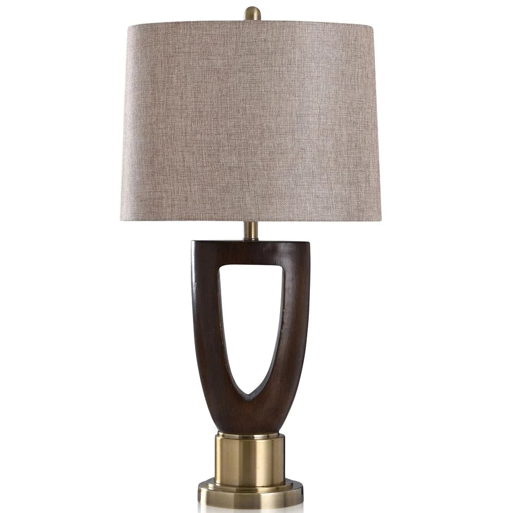 StyleCraft Cheshire Dark Brown Open Frame Vase Table Lamp