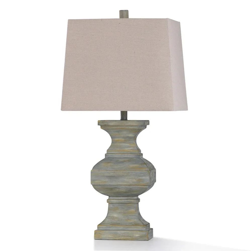 StyleCraft Hot Springs Washed Green Stone Colored Resin Table Lamp