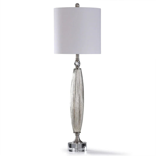 StyleCraft Ivyford 1-light Mercury Glass and Clear Crystal Table Lamp