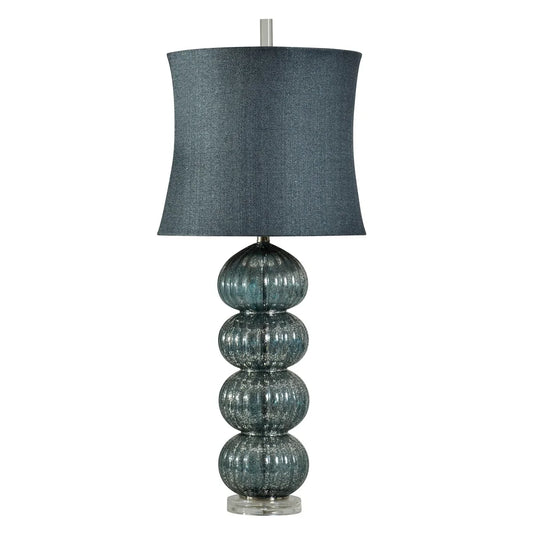 StyleCraft Jalo Dark Blue Table Lamp - Jalo Softback Fabric Shade