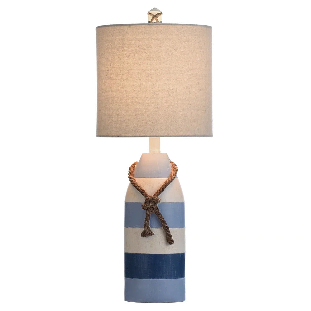 StyleCraft Nautical Striped Blue with Rope Detail Table Lamp