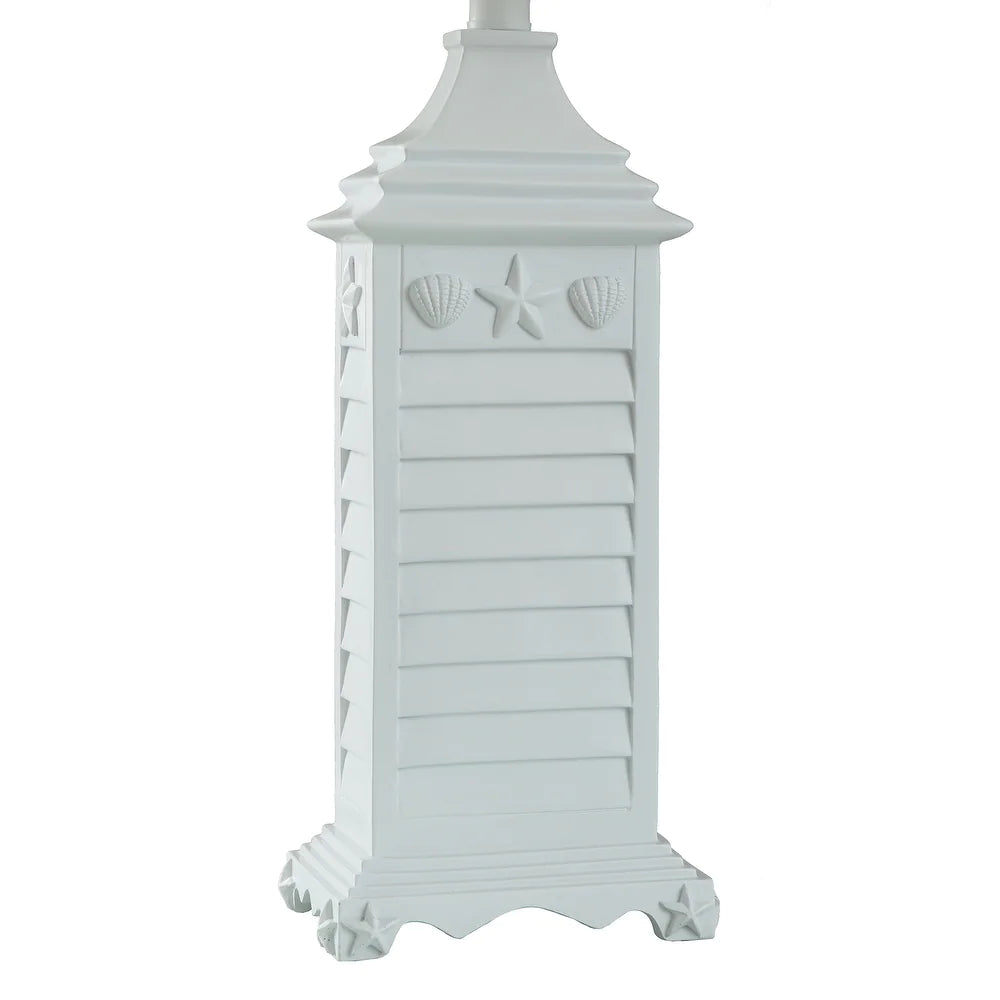StyleCraft White Of Monterey Table Lamp - White Softback Fabric Shade