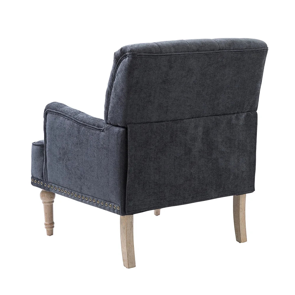 Geltrude Traditional Upholstered Accent Chair with Button Tufted Back Set of 2