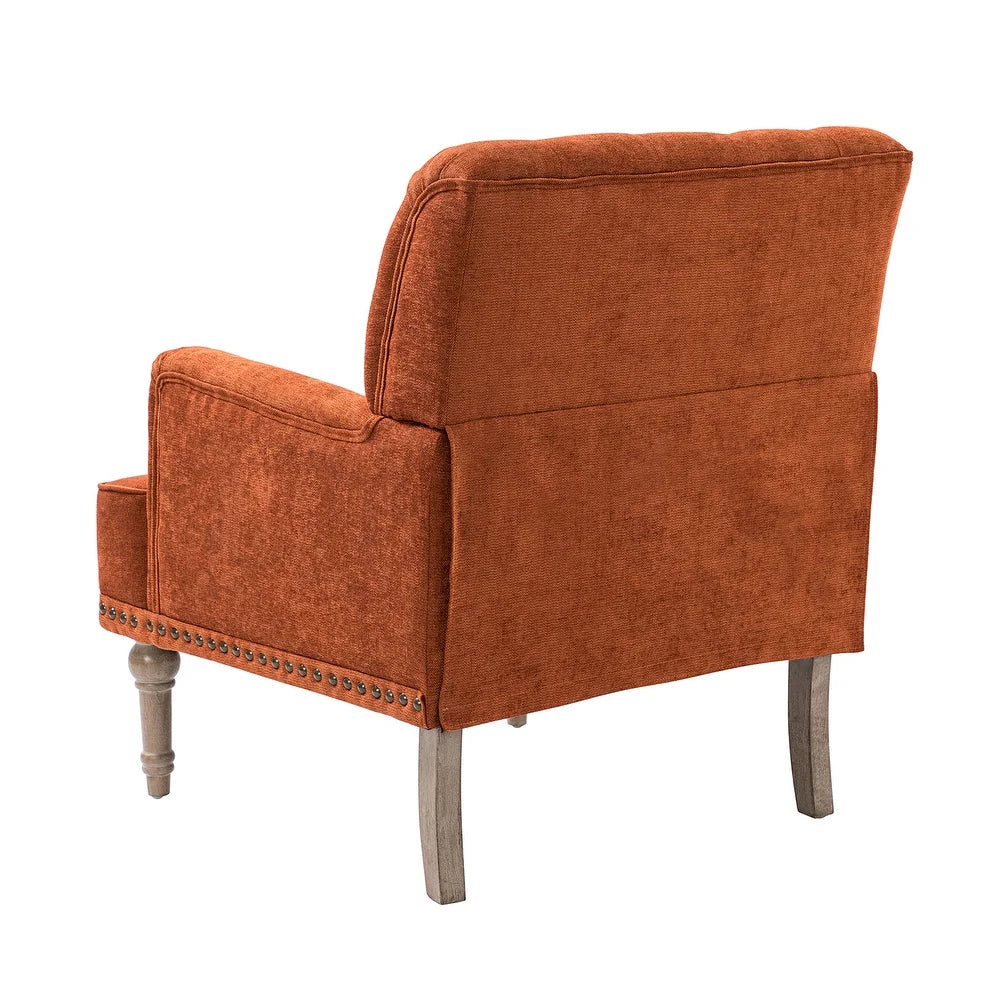 Geltrude Traditional Upholstered Accent Chair with Button Tufted Back Set of 2