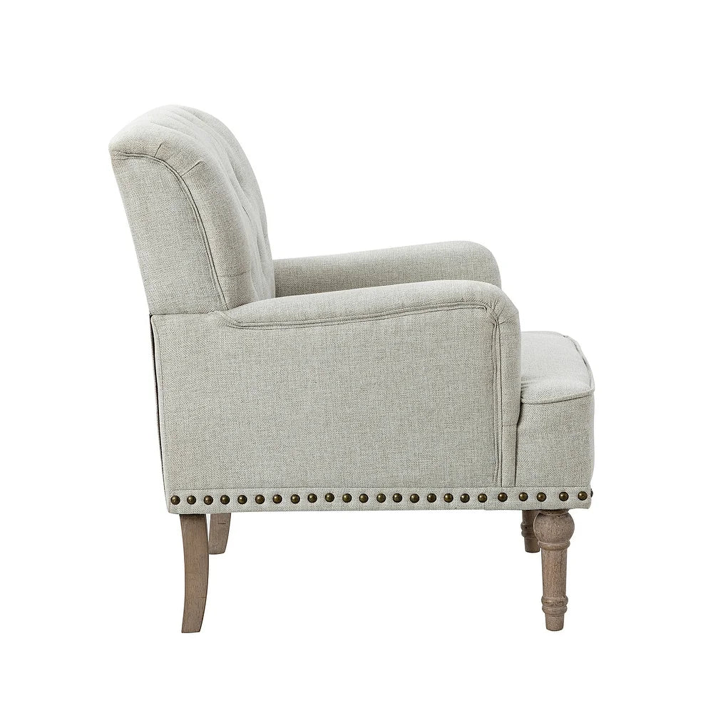 Geltrude Traditional Upholstered Accent Chair with Button Tufted Back Set of 2