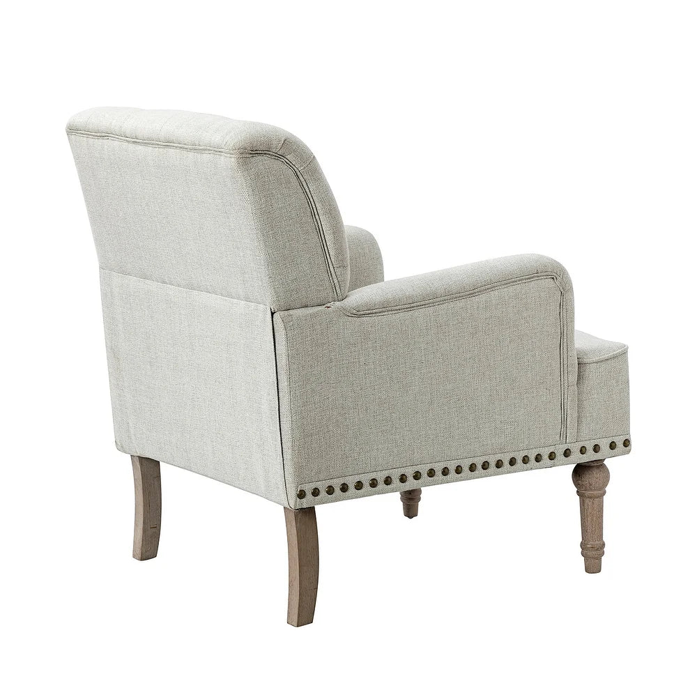 Geltrude Traditional Upholstered Accent Chair with Button Tufted Back Set of 2