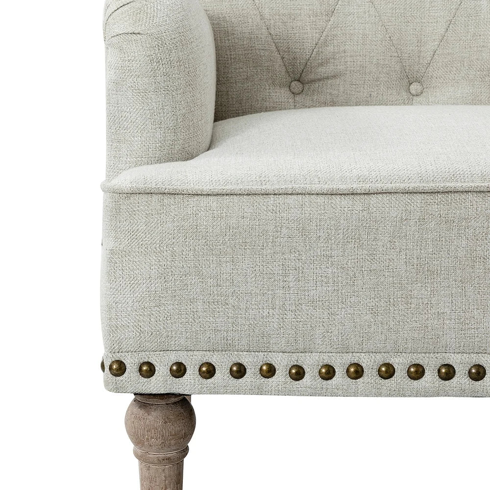 Geltrude Traditional Upholstered Accent Chair with Button Tufted Back Set of 2