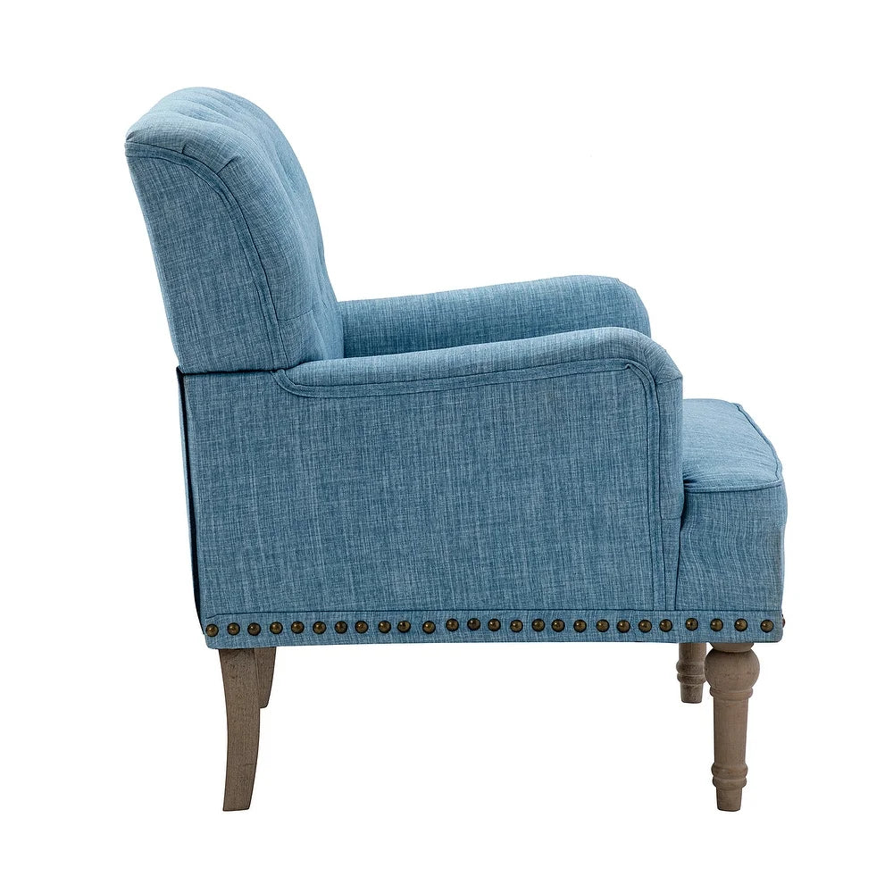 Geltrude Traditional Upholstered Accent Chair with Button Tufted Back Set of 2