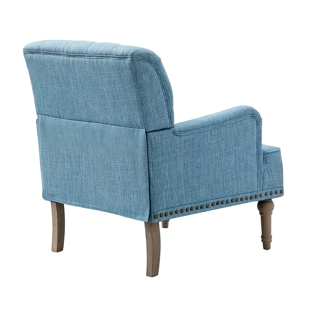 Geltrude Traditional Upholstered Accent Chair with Button Tufted Back Set of 2