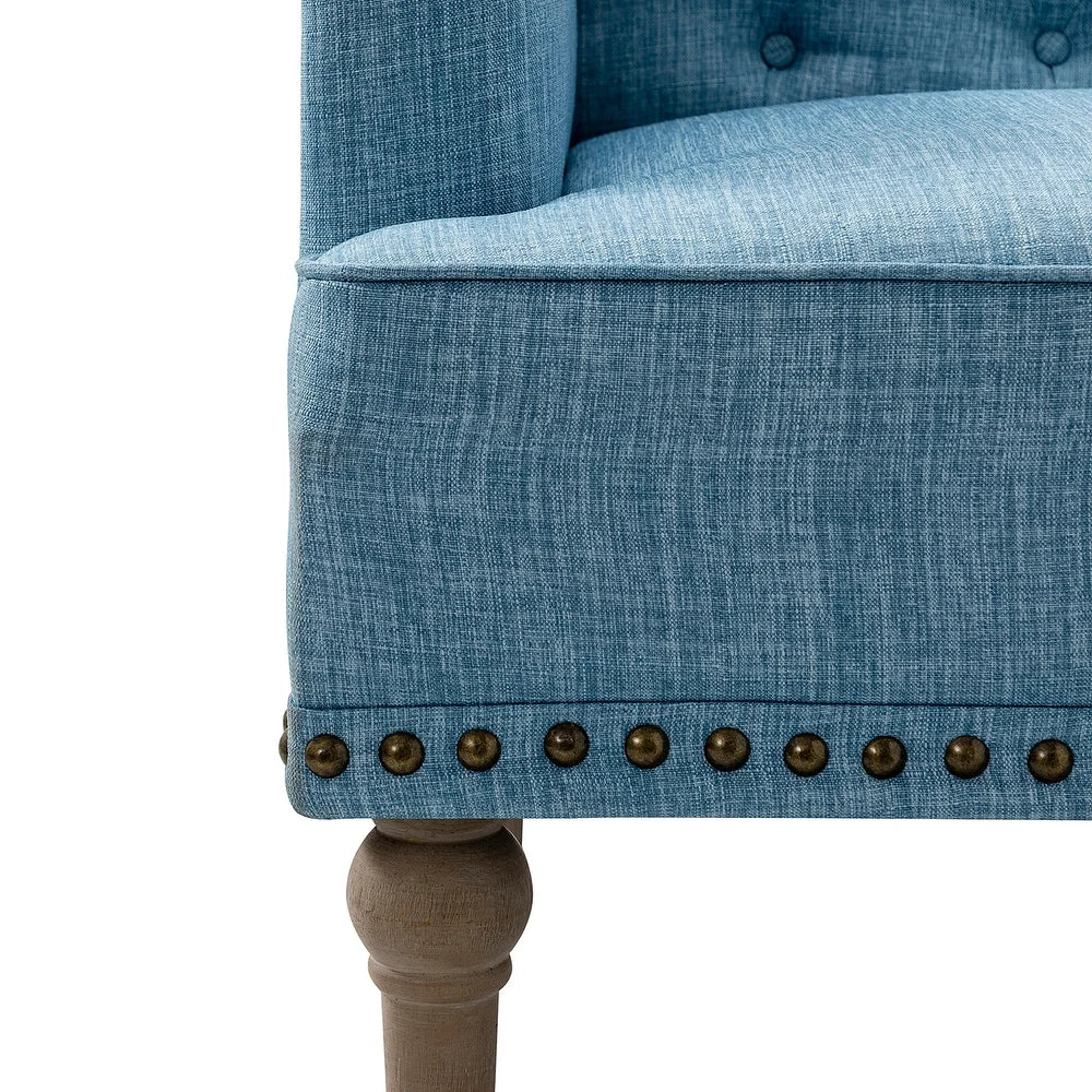 Geltrude Traditional Upholstered Accent Chair with Button Tufted Back Set of 2