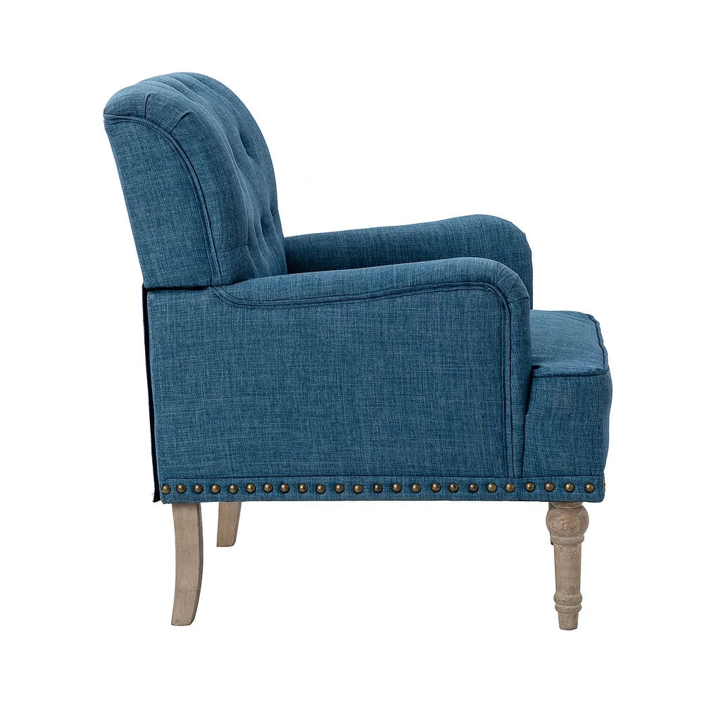 Geltrude Traditional Upholstered Accent Chair with Button Tufted Back Set of 2