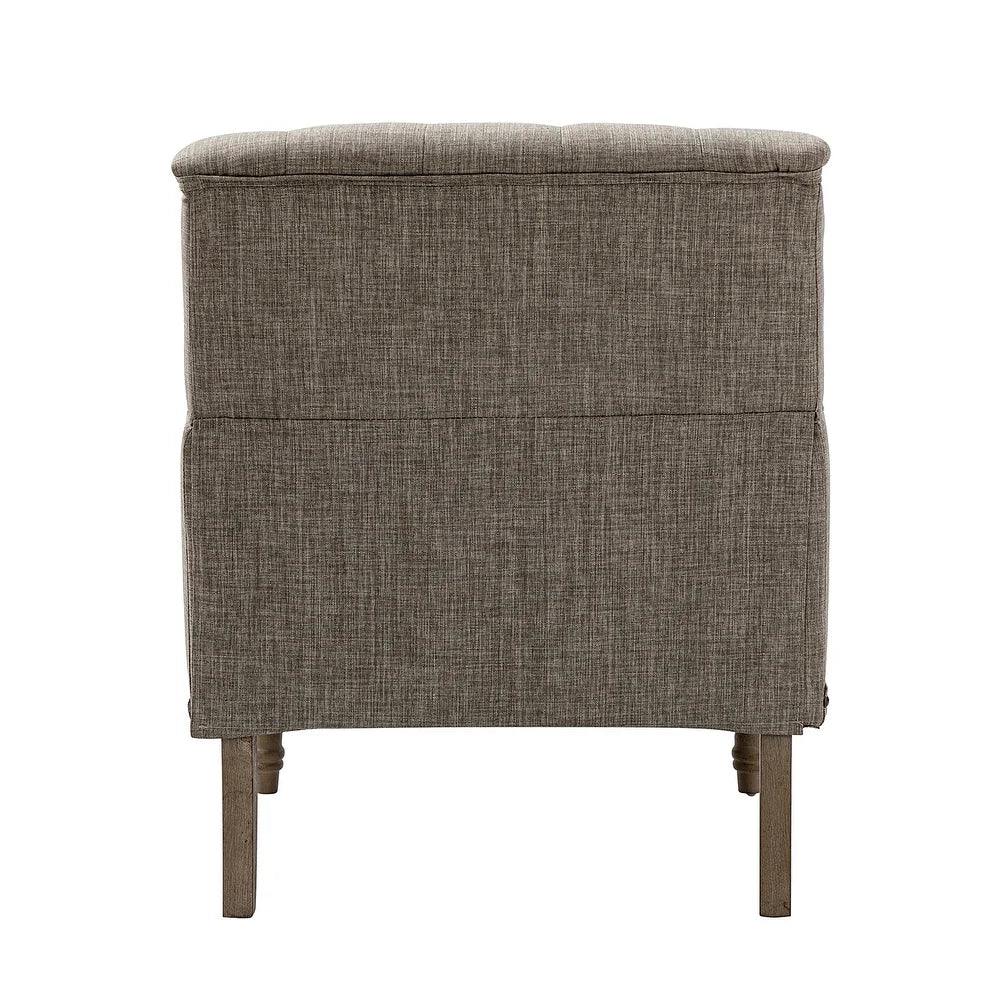 Geltrude Traditional Upholstered Accent Chair with Button Tufted Back Set of 2