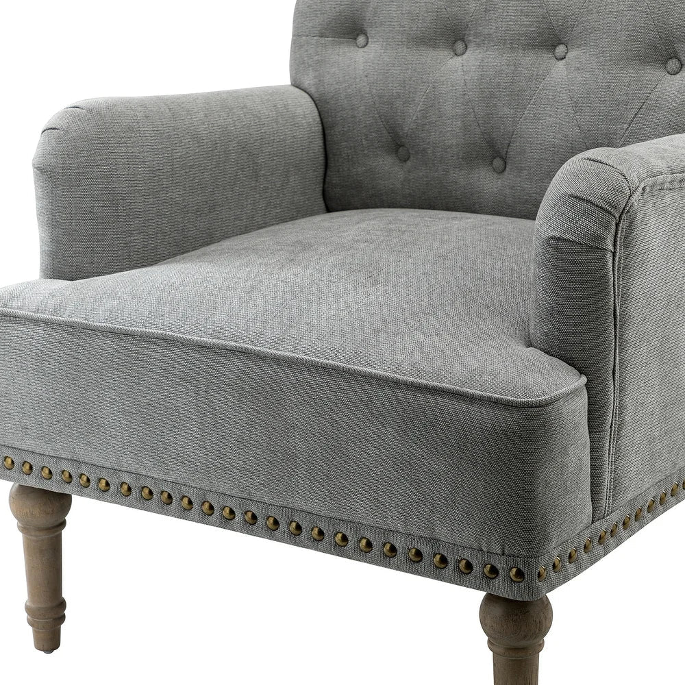 Geltrude Traditional Upholstered Accent Chair with Button Tufted Back Set of 2