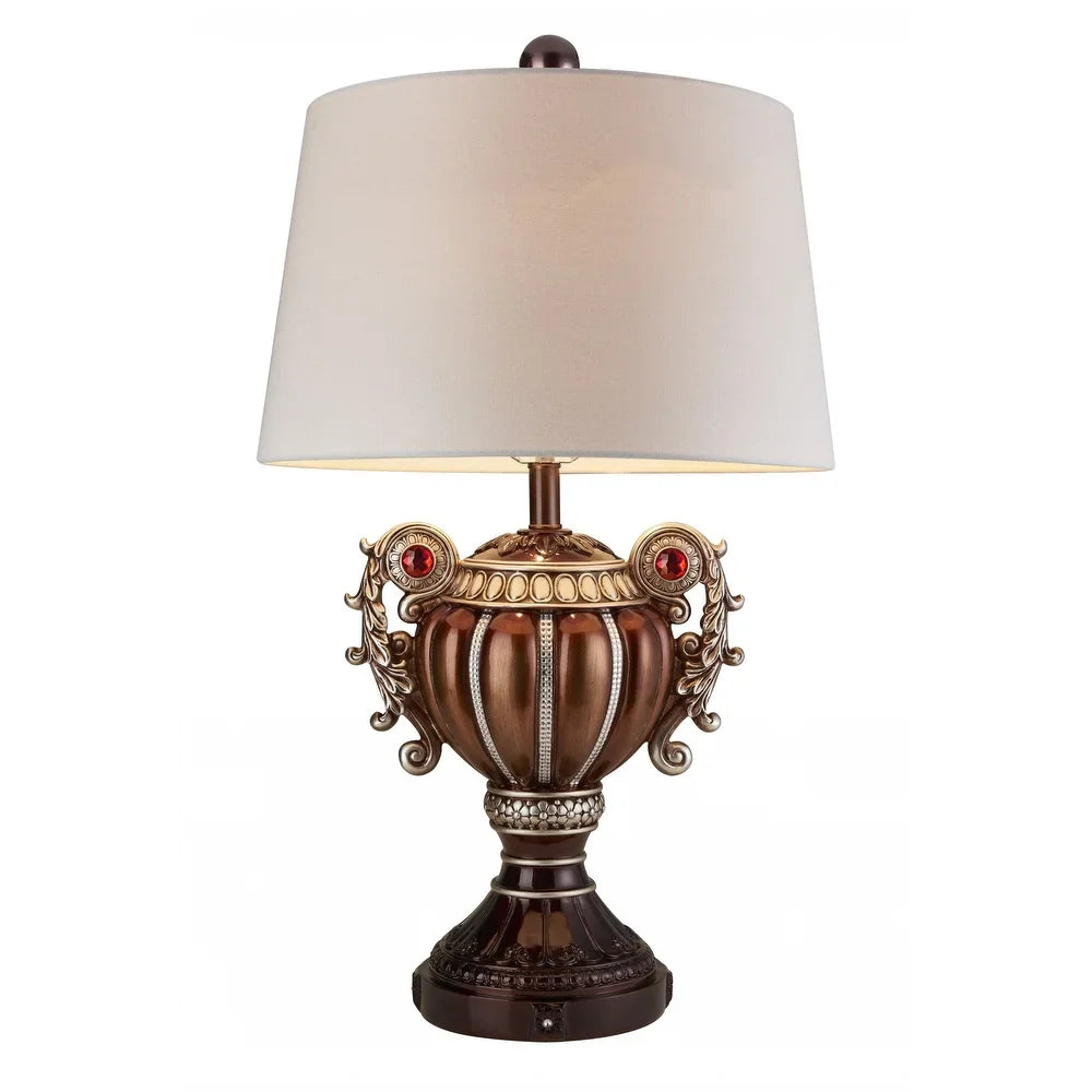 Tall Bronze Urn Shaped Table Lamp - Large