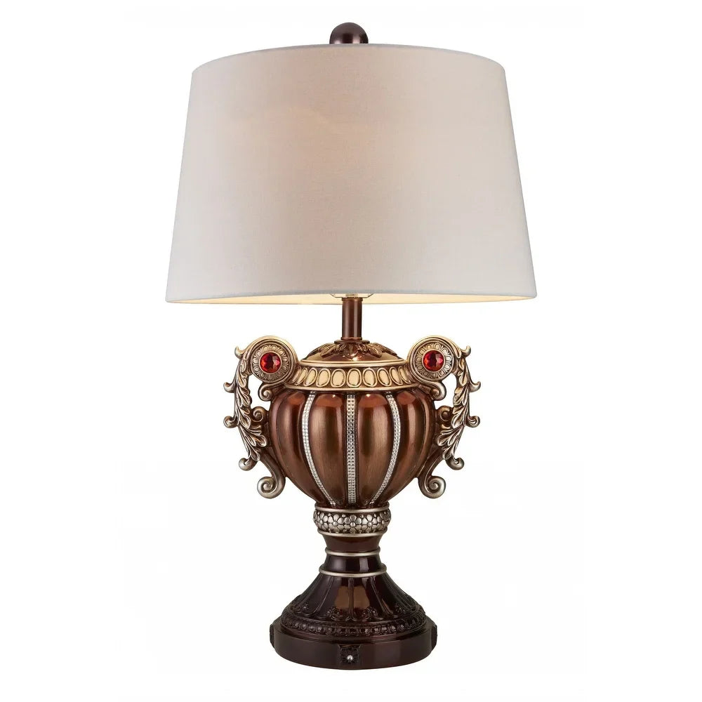 Tall Bronze Urn Shaped Table Lamp - Large