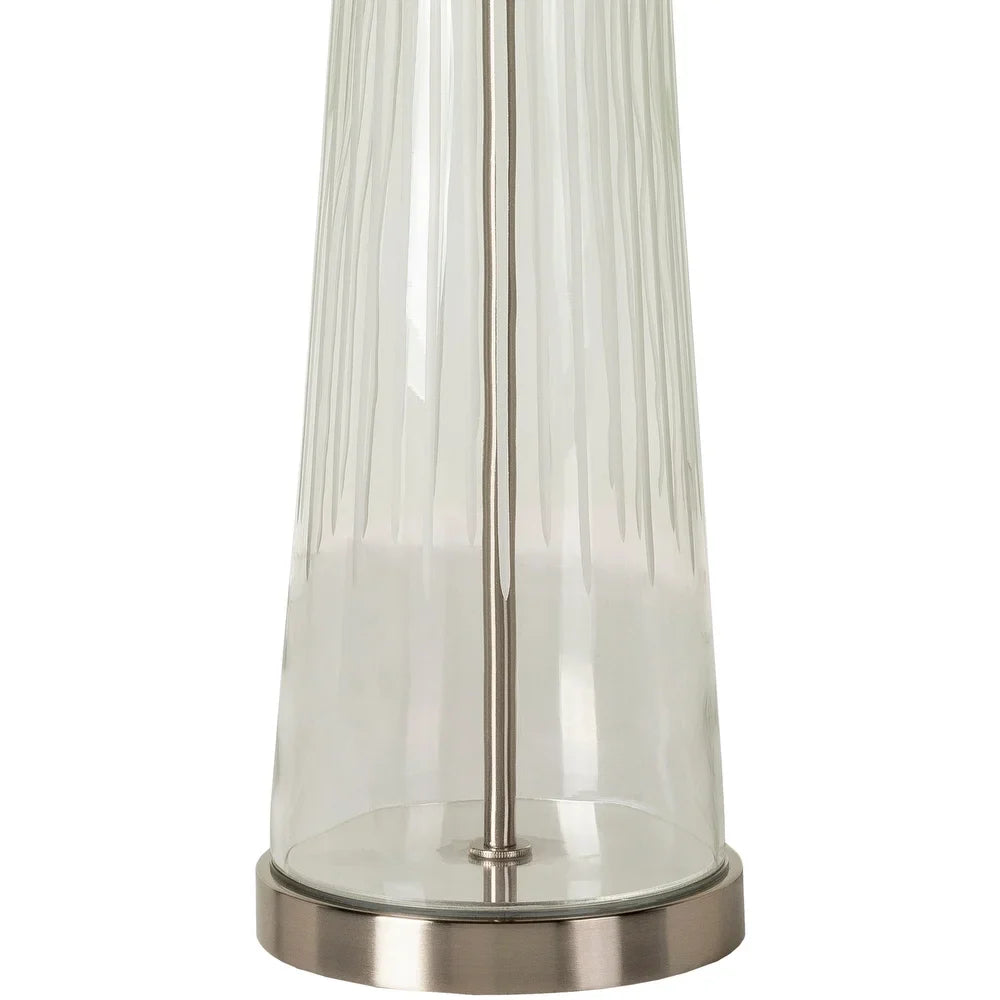 Tamia Clear Modern Transitional Table Lamp - 29"H x 14"W x 14"D