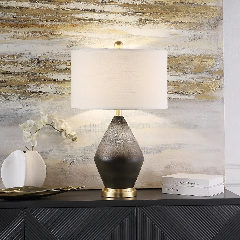 Tange 28" Black Stone Table Lamp - 28'' H x 16'' W x 16'' D