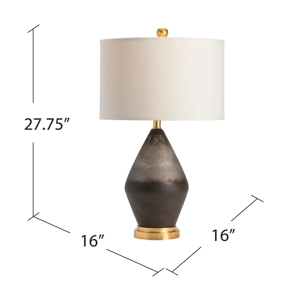 Tange 28" Black Stone Table Lamp - 28'' H x 16'' W x 16'' D