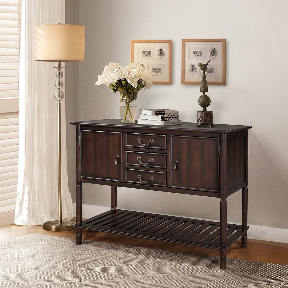 Tantalus 45"in.Console Table with Drawers and Shelves