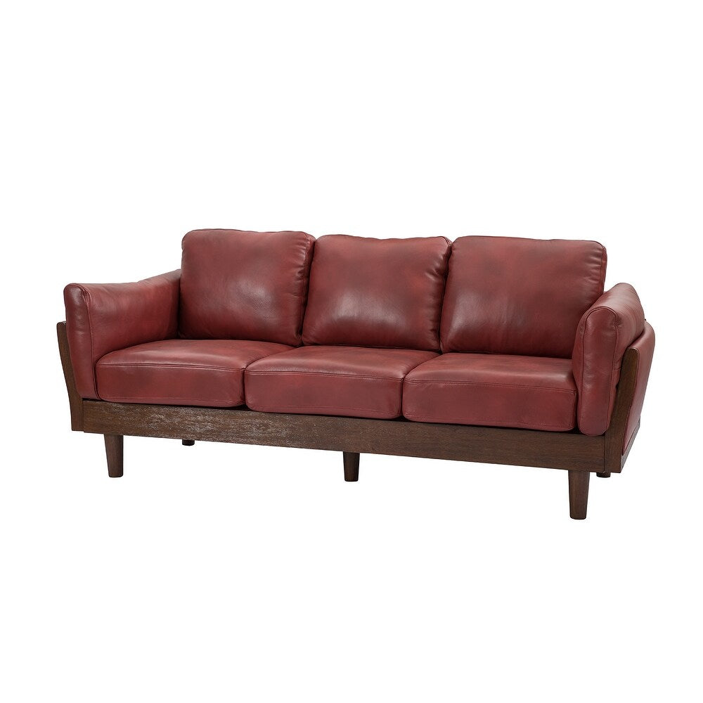 Telephus Living Room Sofa with Solid Wood Legs