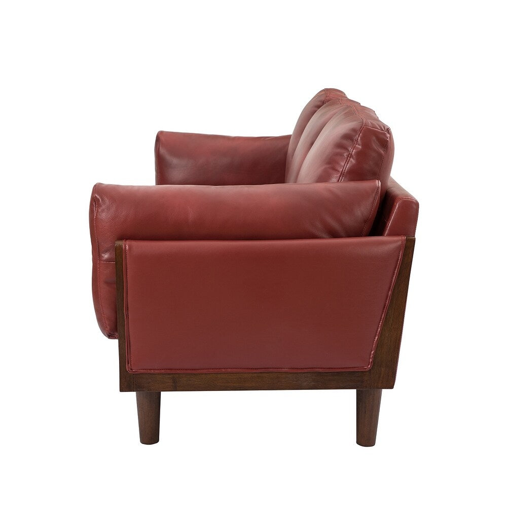 Telephus Living Room Sofa with Solid Wood Legs
