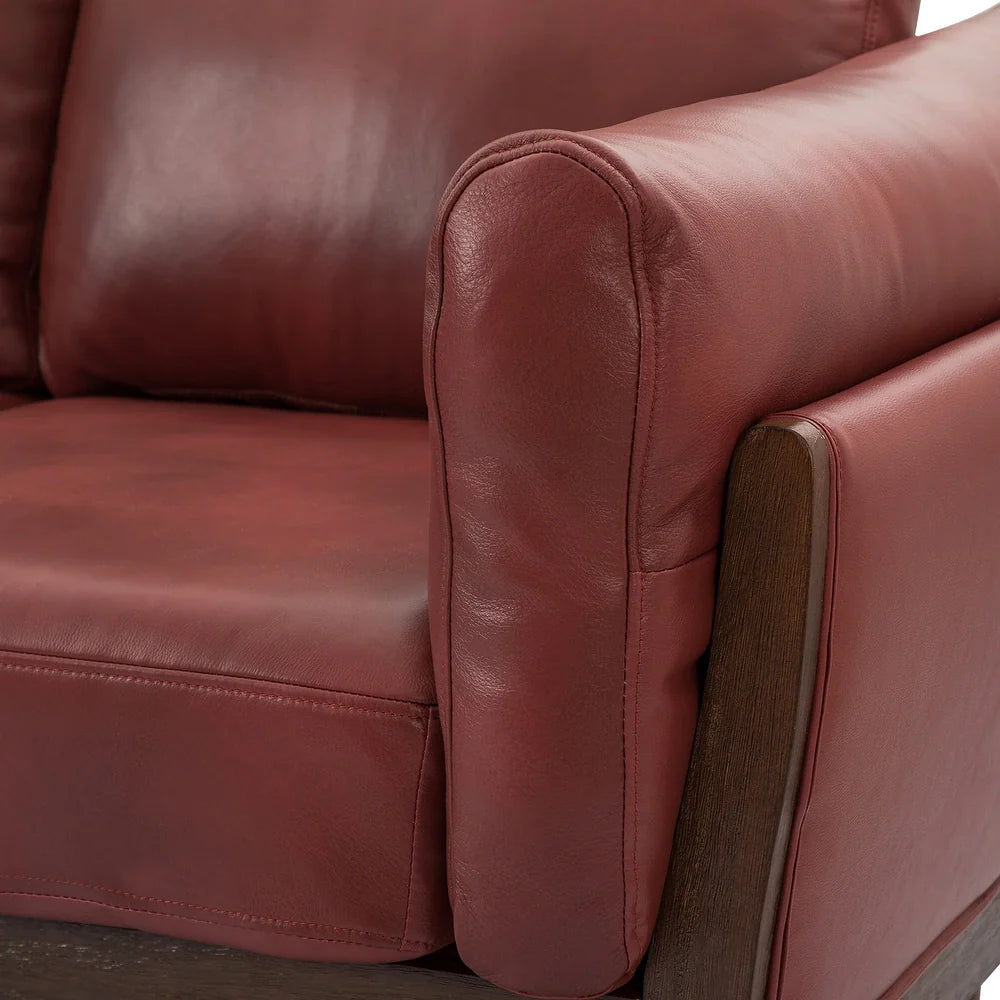Telephus Living Room Sofa with Solid Wood Legs