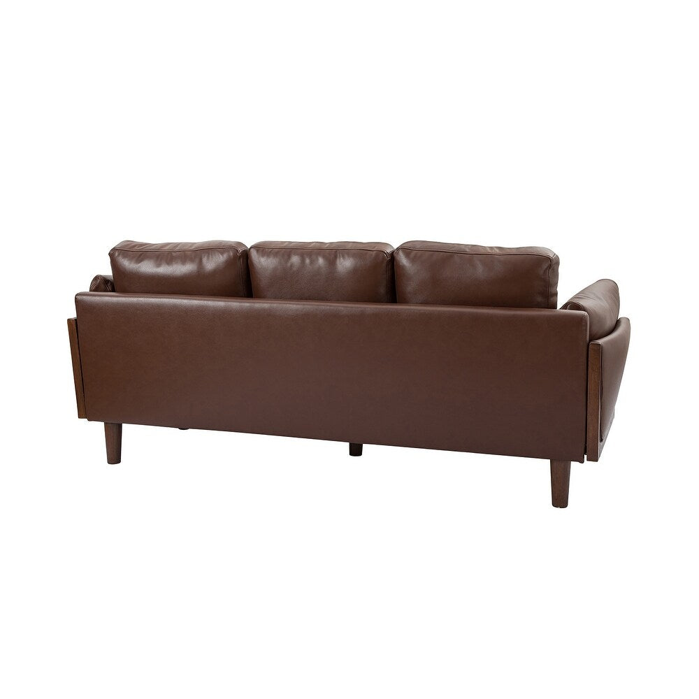 Telephus Living Room Sofa with Solid Wood Legs