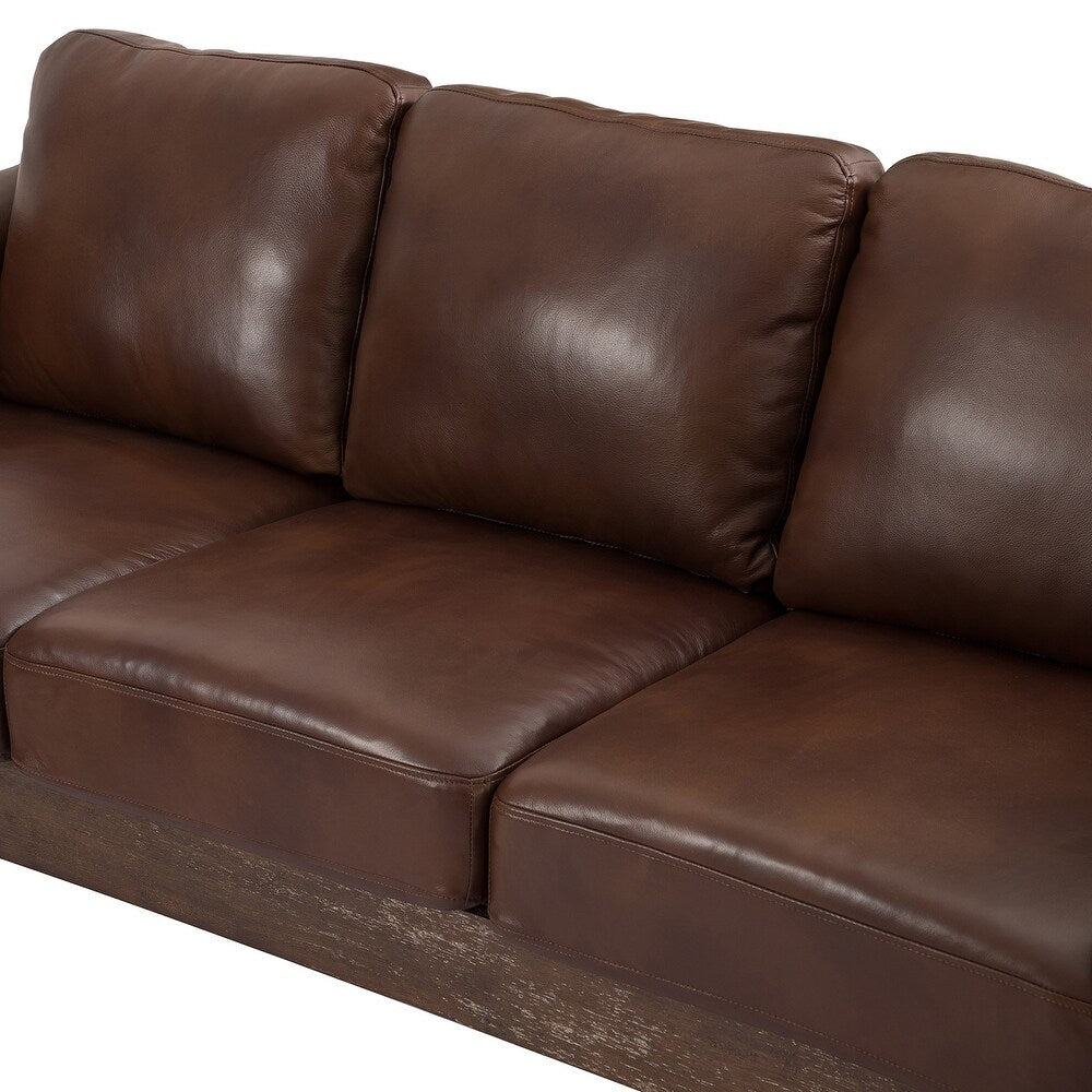 Telephus Living Room Sofa with Solid Wood Legs