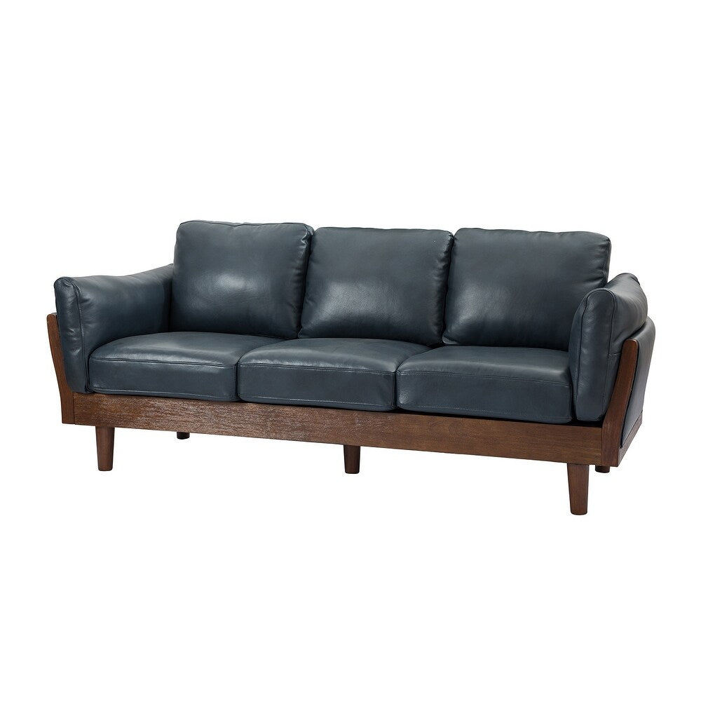 Telephus Living Room Sofa with Solid Wood Legs