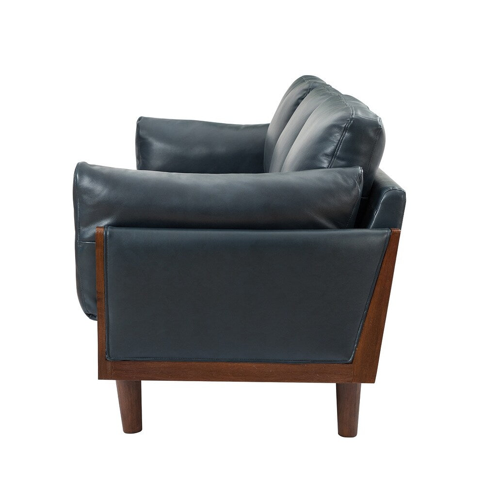 Telephus Living Room Sofa with Solid Wood Legs