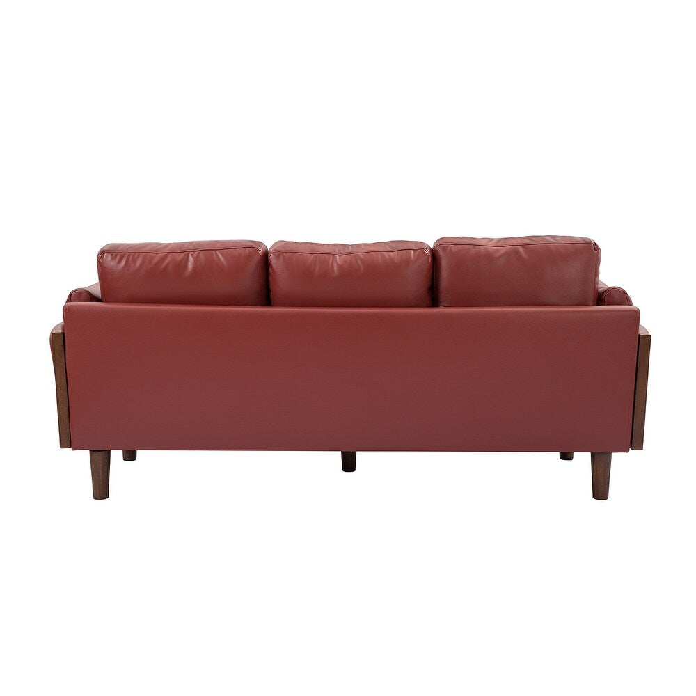 Telephus Living Room Sofa with Solid Wood Legs