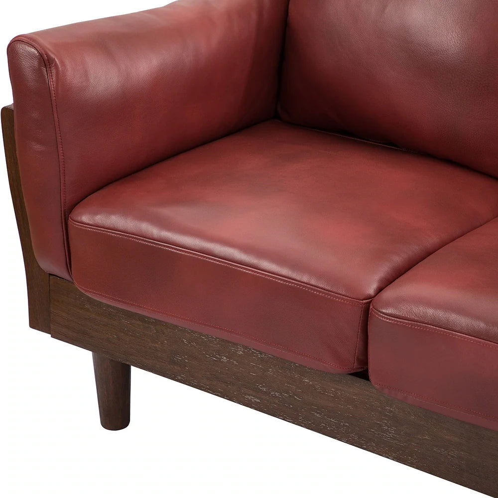 Telephus Living Room Sofa with Solid Wood Legs