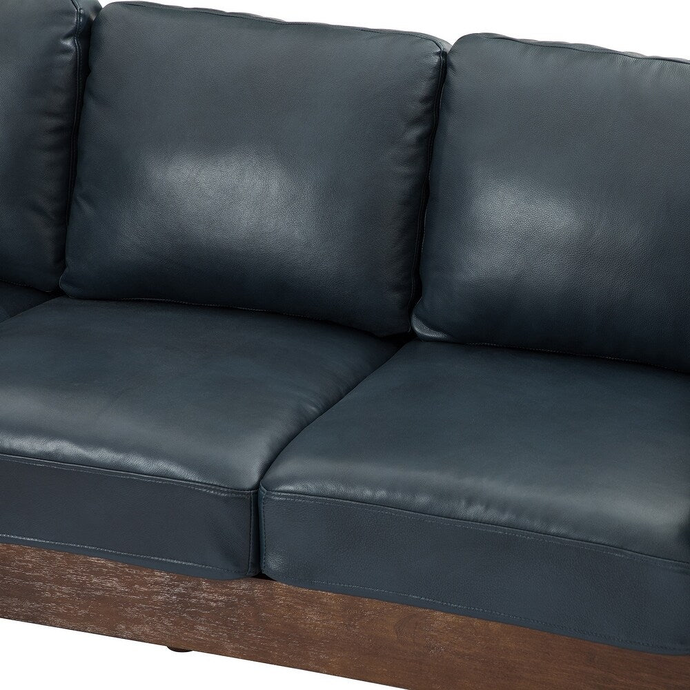 Telephus Living Room Sofa with Solid Wood Legs