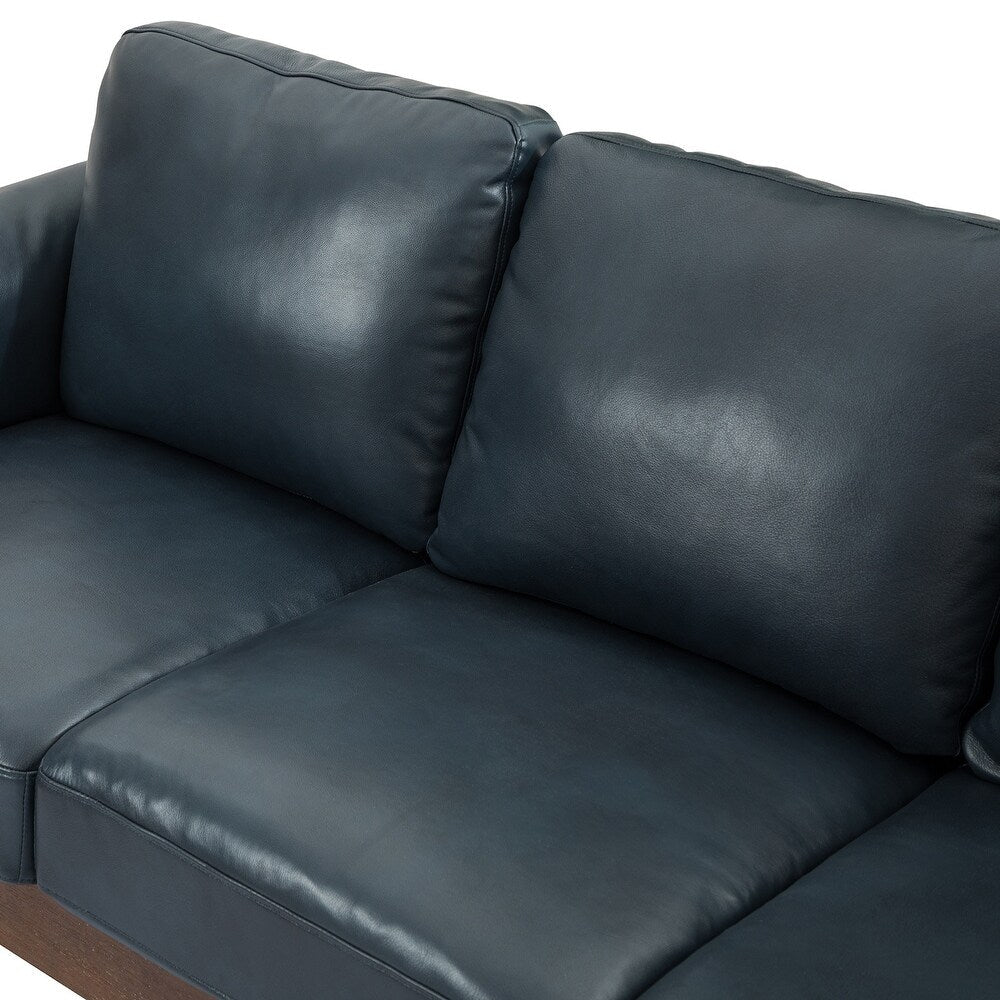 Telephus Living Room Sofa with Solid Wood Legs
