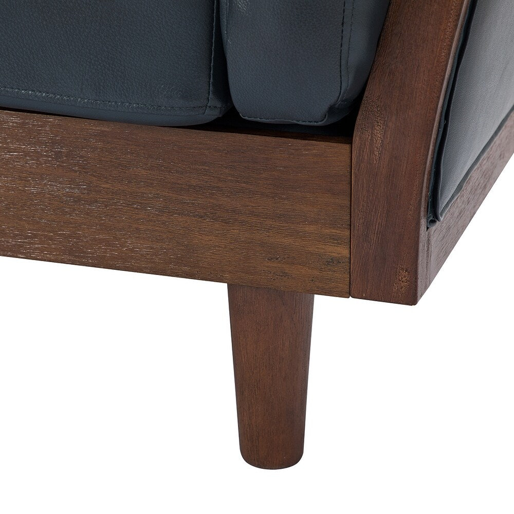 Telephus Living Room Sofa with Solid Wood Legs