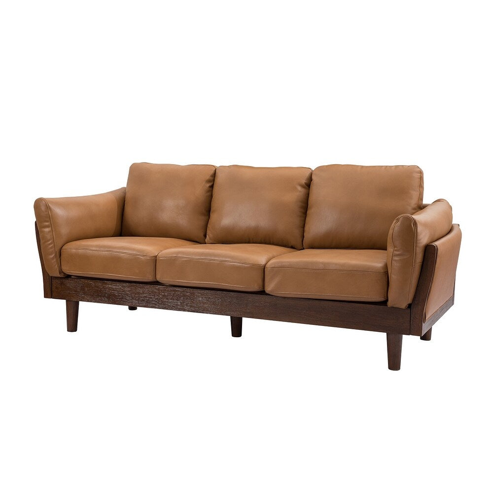 Telephus Living Room Sofa with Solid Wood Legs