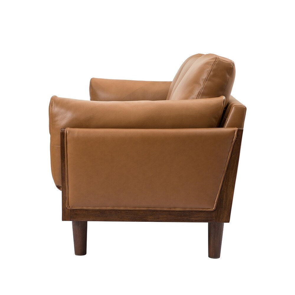 Telephus Living Room Sofa with Solid Wood Legs